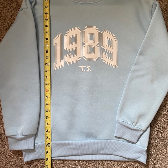 Taylor Swift Light Blue Crew Neck Sweater - Picture 6 of 7